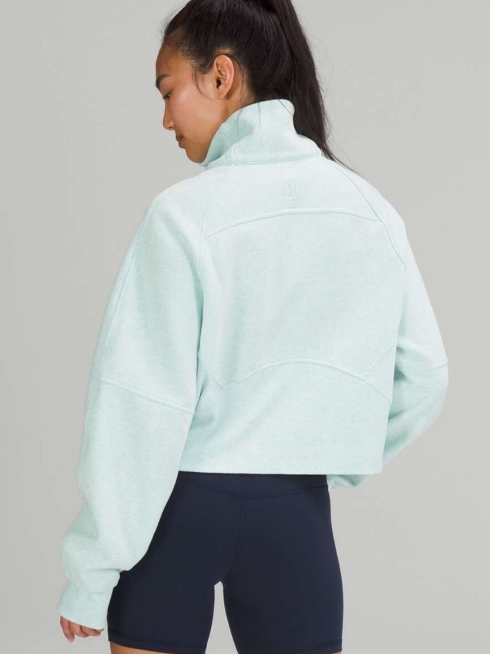 Lululemon Scuba Oversized Funnel Neck Half-Zip - Mint